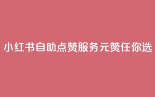 小红书自助点赞服务,1元100赞任你选
