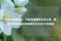 对接货源最低价,对接货源最低价怎么算,高效对接货源与价格策略亿乐社区SUP货源站