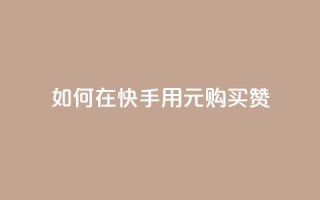 如何在快手用1元购买50赞?