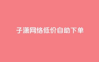 子潇网络低价自助下单 - 潇网络推出自助下单服务,低价更实惠~