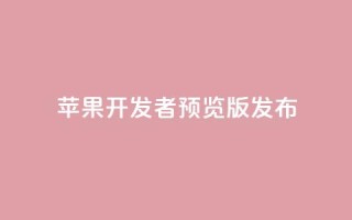 苹果 iOS/iPadOS 18 开发者预览版 Beta 5 发布