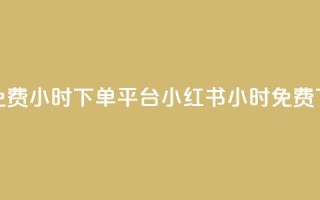 小红书免费24小时下单平台(小红书24小时免费下单优惠)