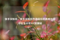 快手买粉丝,快手买粉丝热潮背后的真相与启示亿乐社区SUP货源站