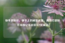 快手买粉丝,快手上的秘密武器,高效打造粉丝帝国亿乐社区SUP货源站