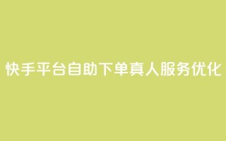 快手平台自助下单,真人服务优化