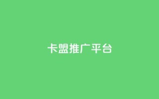 卡盟推广平台 - 卡盟推广平台:提升网站流量的首选利器~
