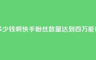 快手粉丝四万能赚多少钱啊 - 快手粉丝数量达到四万,能带来多少收益?~