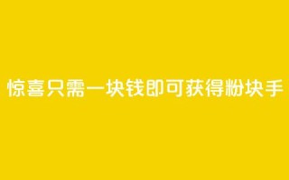 惊喜!只需一块钱,即可获得1000粉块手!