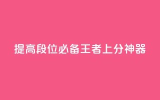 提高段位必备!王者上分神器