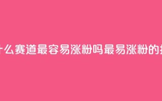 抖音做什么赛道最容易涨粉吗(最易涨粉的抖音赛道)
