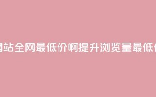 qq刷浏览量网站全网最低价啊(提升QQ浏览量最低价,立即了解)