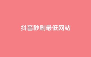 抖音秒刷最低网站 - 抖音秒刷必看:网站流量优化技巧!