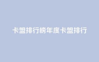 卡盟排行榜2024(2024年度卡盟排行)