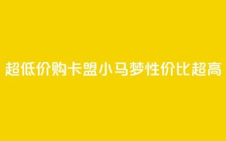 超低价购卡盟小马梦,性价比超高