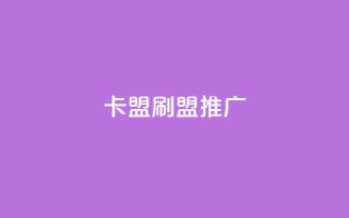 卡盟刷APP(APP盟推广)