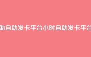 24小时辅助自助发卡平台(24小时自助发卡平台速办理)