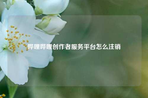 哔哩哔哩创作者服务平台怎么注销  第1张 哔哩哔哩创作者服务平台怎么注销  第1张