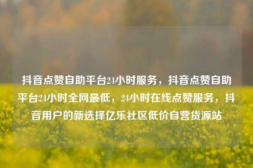 抖音点赞自助平台24小时服务	，抖音点赞自助平台24小时全网最低，24小时在线点赞服务，抖音用户的新选择亿乐社区低价自营货源站  第1张